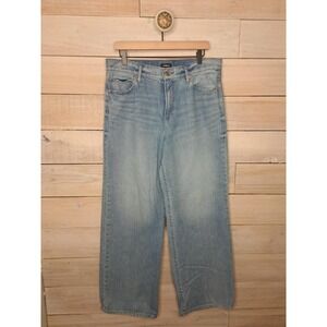 Express Jeans Women's 12R Light Blue Denim Wide Leg High Rise